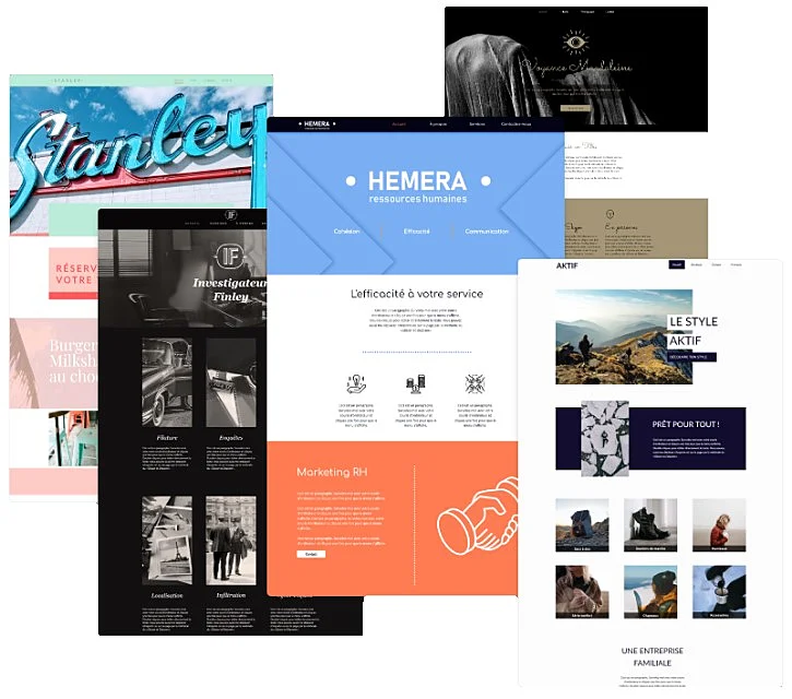 Designer website templates